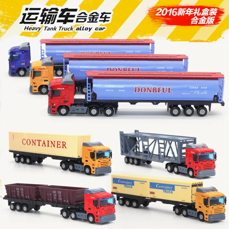 

1: 48 Multi--European Style Freight Truck Model Scania Model Alloy Container Children Cognitive Toy
