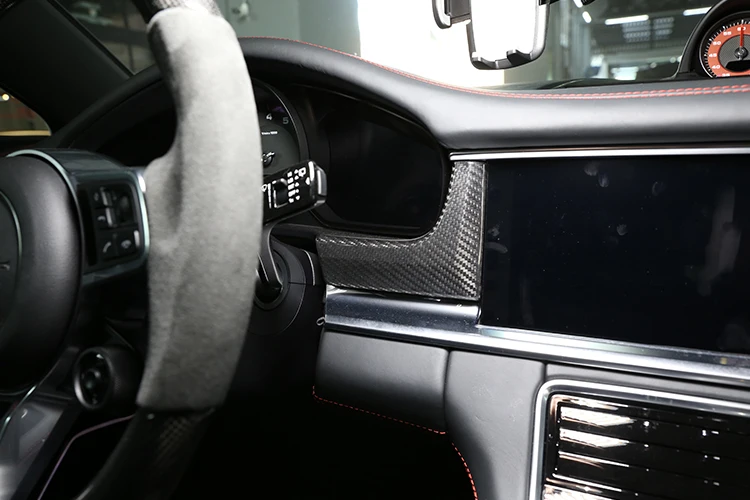 Автомобильная декоративная панель с центральным управлением из настоящего углеродного волокна для Porsche Palamera- аксессуары