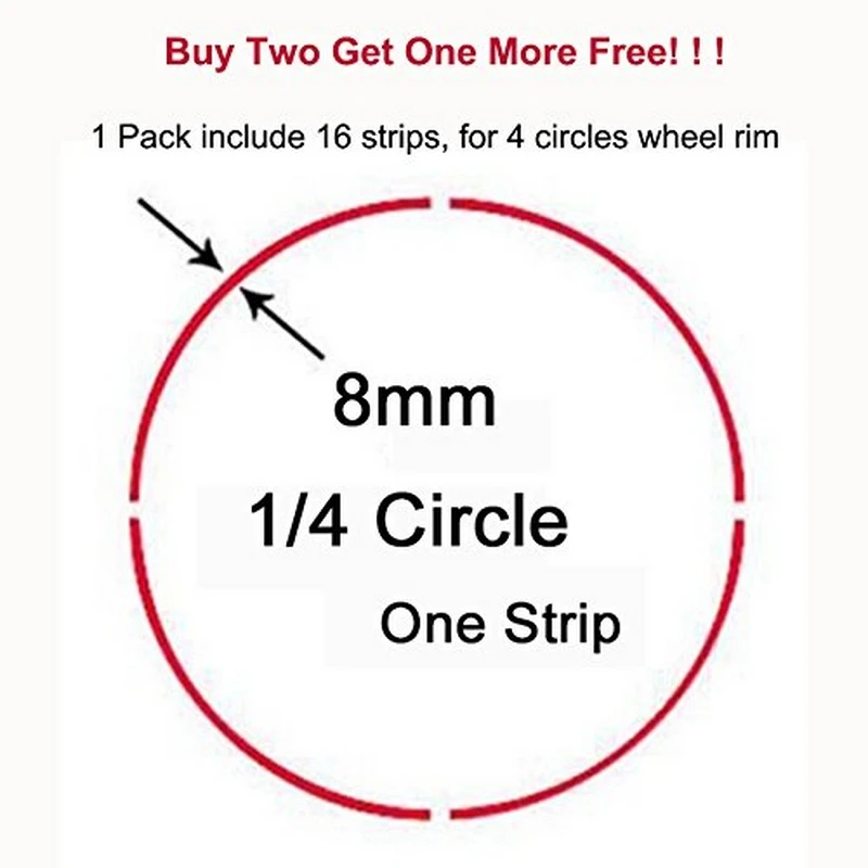Durable Car Motor cycle Styling Wheel Hub Rim Stripe Reflective Decal Sticker Waterproof Safety Reflector 16 17 18inch wheel rim (1)