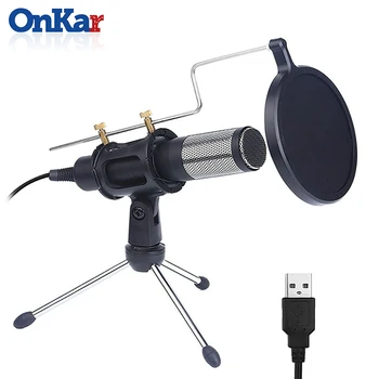 

ONKAR Professional Microphone Condenser Mobile For Computer PC Plug Play Podcasting Recording Microphone Karaoke Mic