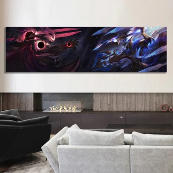 

Pantheon Vs Aatrox League of Legends Video Games Art Canvas Paintings Wall Decor Painting Lol Home Decor art wallpaper