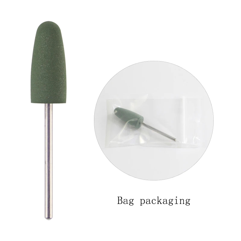 F03-bag packaging 7 типов резиновых силиконовых сверл для ногтей с большой головкой, буровые фрезы для ногтей, роторные кутикулы, резак для кутикулы, для маникюра, электрические инструменты - Цвет: F03-bag packaging