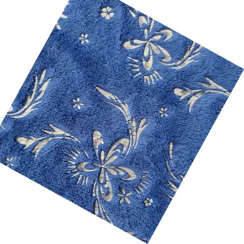 

160x500cm Pv velvet polyester bronzed knitted fabric wholesale width160cm 270gsm blue