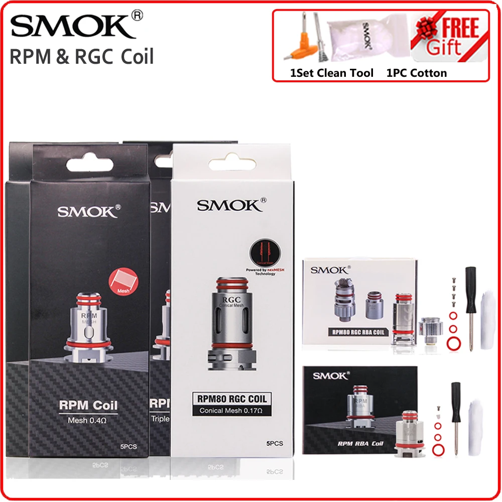 Original Smok Rpm Rgc Rba Rpm 2 Rpm2 Coils Head Evaporator Heater Vape Coil Electronic Cigarette