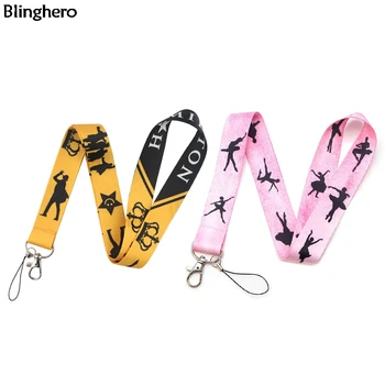 

20pcs/lot Blinghero Broadway Neck Strap Dancer Print Lanyards for Phone Key Strap Lanyard Camera Whistle ID Badge Holder BH0510
