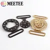 Meetee 2/4pc 4cm Metal Rhinestone Button Belt Buckles for Coat Garment Hooks DIY Clothes Bags Sewing Connection Buckle Accessory ► Photo 3/6