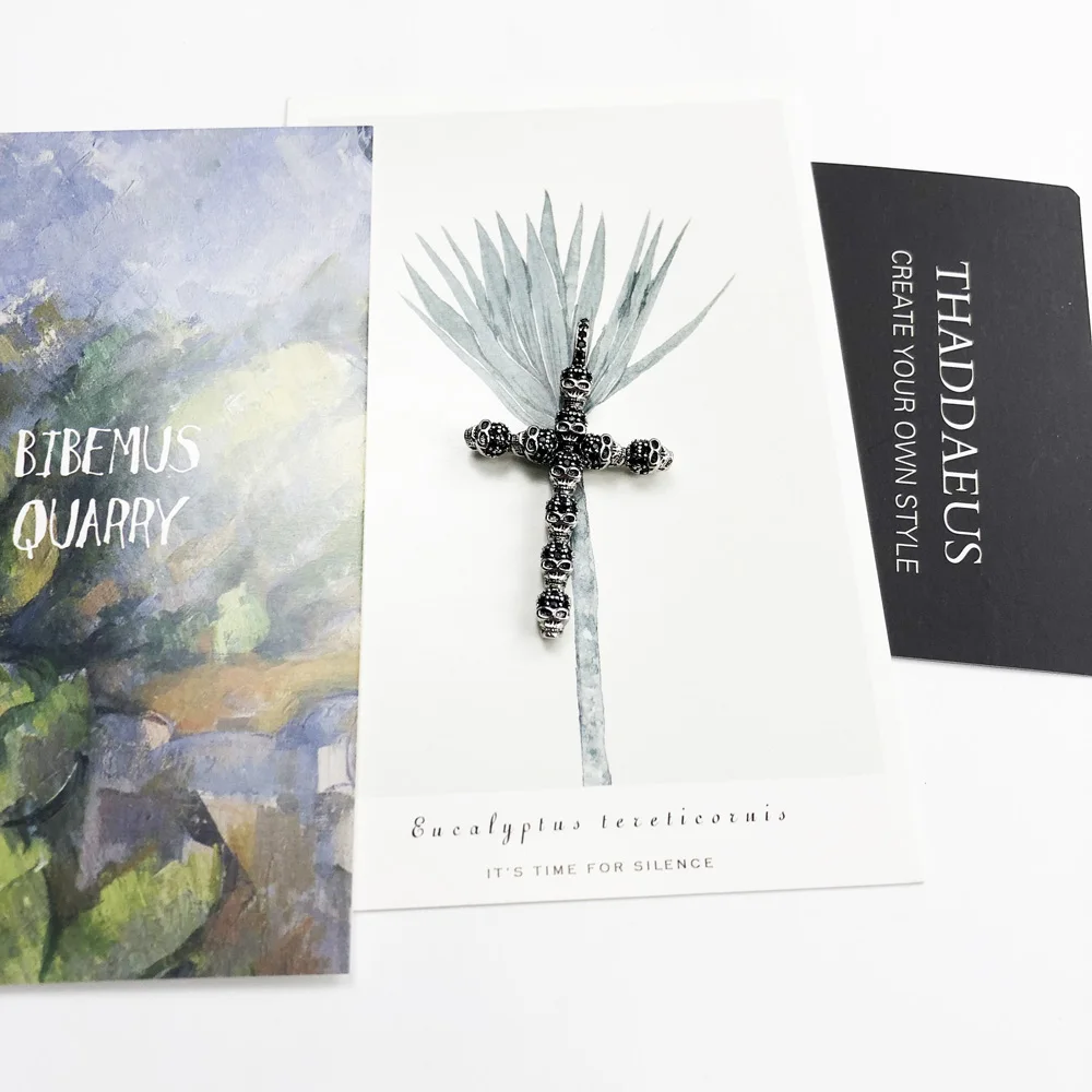 Подвеска с черным черепом крест, новинка, модное ювелирное изделие Thomas Bijoux 925 пробы, серебряные аксессуары, подарок для Ts женщин и Rebel мужчин