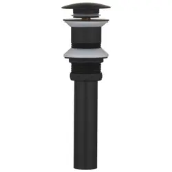 Brushed Gold Solid Brass Pop - Up Drain with Overflow (Black without)
