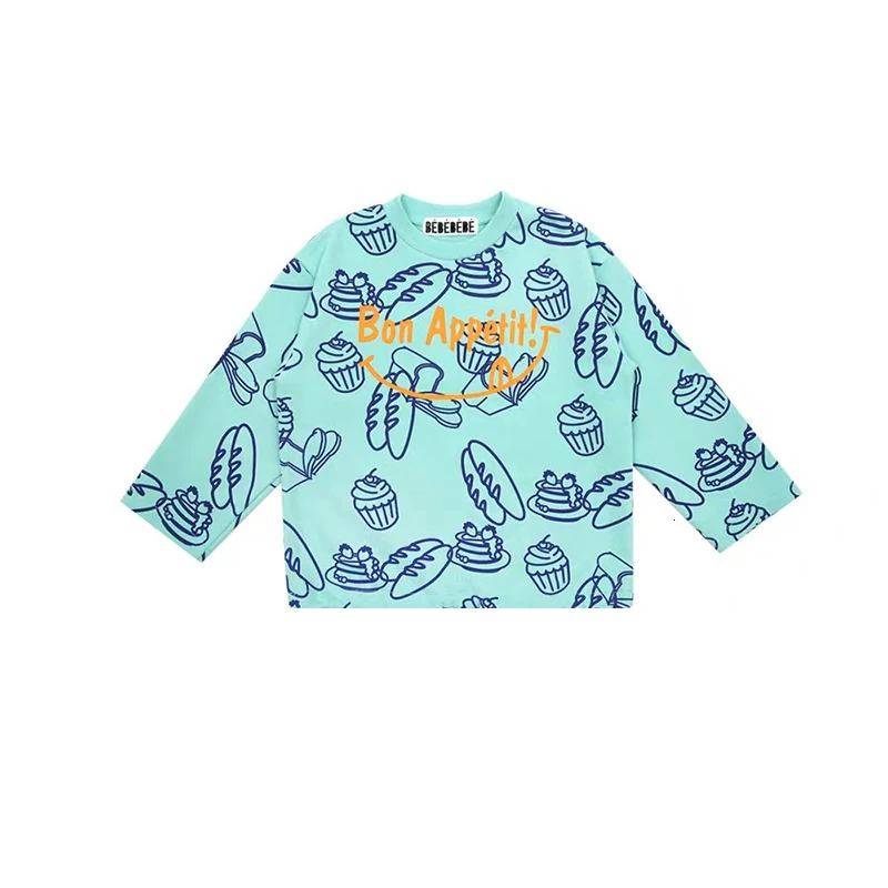 blue sweaters Детские свитера Новинка года; сезон осень-зима; вязаный кардиган с принтом «хлеб» для мальчиков и девочек; модная детская верхняя одежда из хлопка; Bebe De P - Цвет: blue sweaters