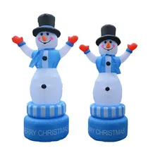 7 футов, Рождественский надувной снеговик, Самонадувающийся, с надписью «Merry Christmas», светодиодный фонарь, наружное украшение для двора