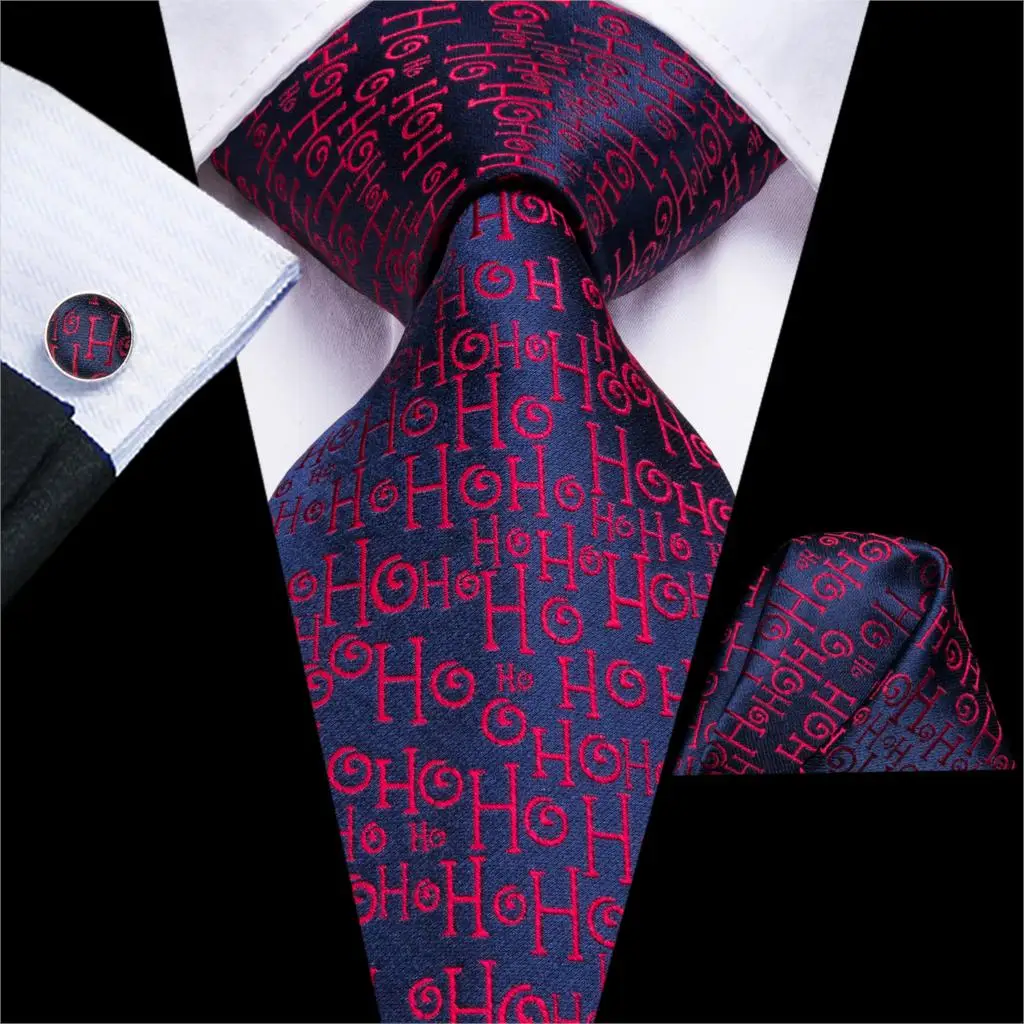 SN-3316 Hi-Tie подарки для мужчин рождественские галстуки для мужчин шелк Hanky запонки набор Цветочные жаккардовые Gravatas мужские галстуки вечерние большие галстуки - Цвет: SN-3316
