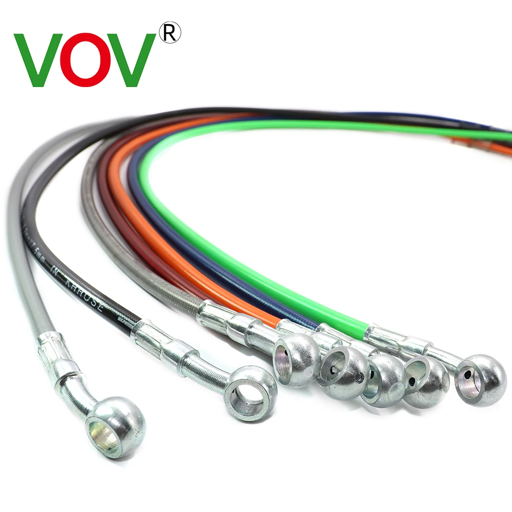 

Motorcycle Dirt Bike Braided Brake Hose Line Steel Brake cable Hydraulic Banjo pipe 390mm-2500mm for motorcycle Universal Racing