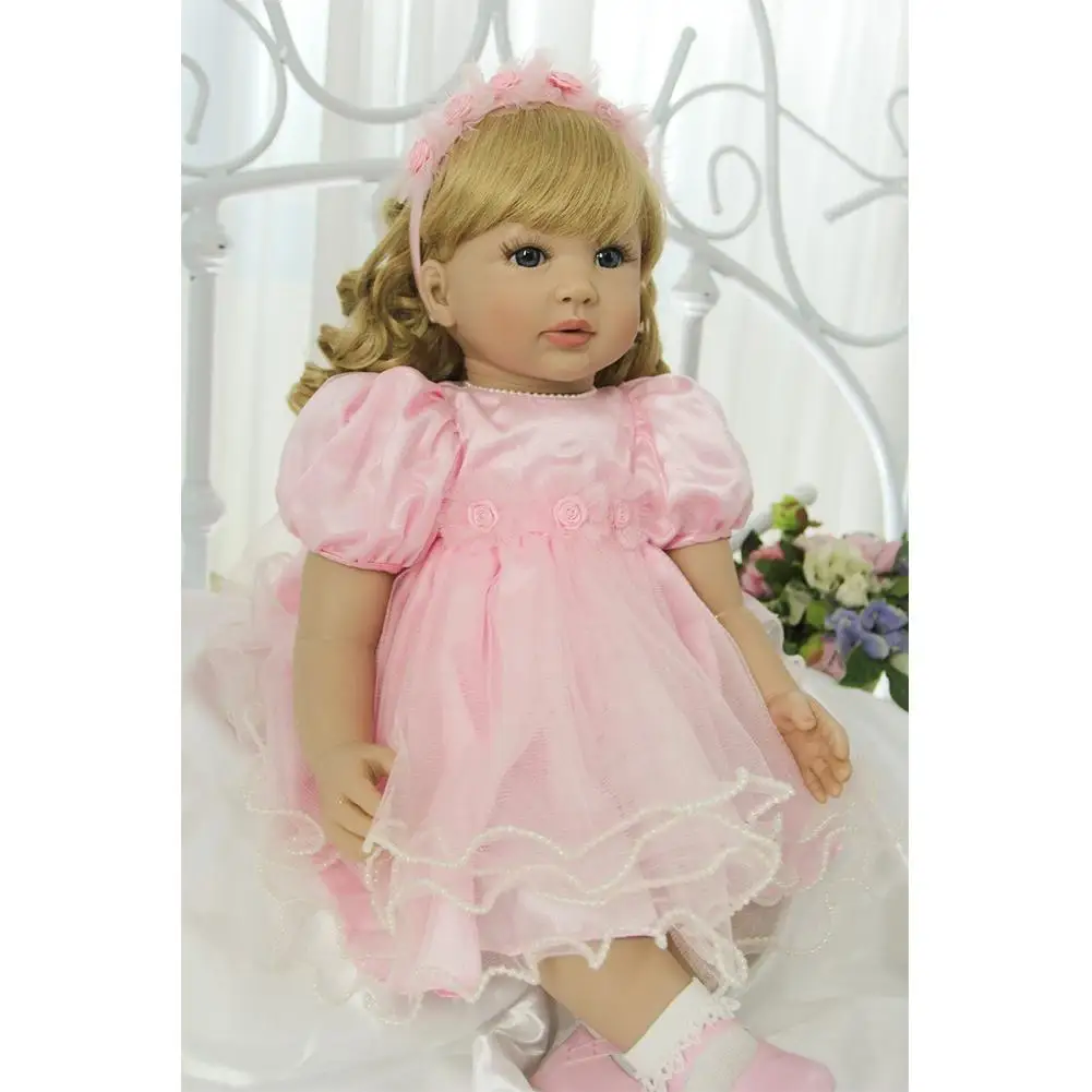 60 см Reborn Baby Doll реалистичные детские игрушки красивая принцесса девочка Элегантное платье детский Рождественский подарок