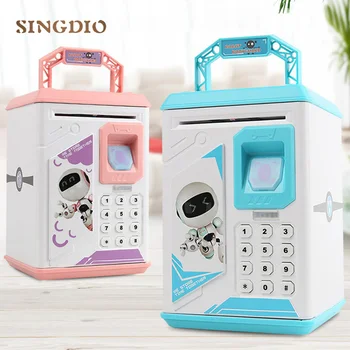

Baby safe electronic big coin cash atm machine toy money deposit box saving creative Sensor banks toy gift for children