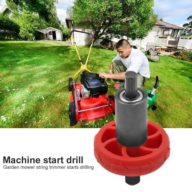 

Electric Engine Start Drill Bit Adapter Starter Plug Button Durable for Garden Lawn Mower String Trimmer Start Drill