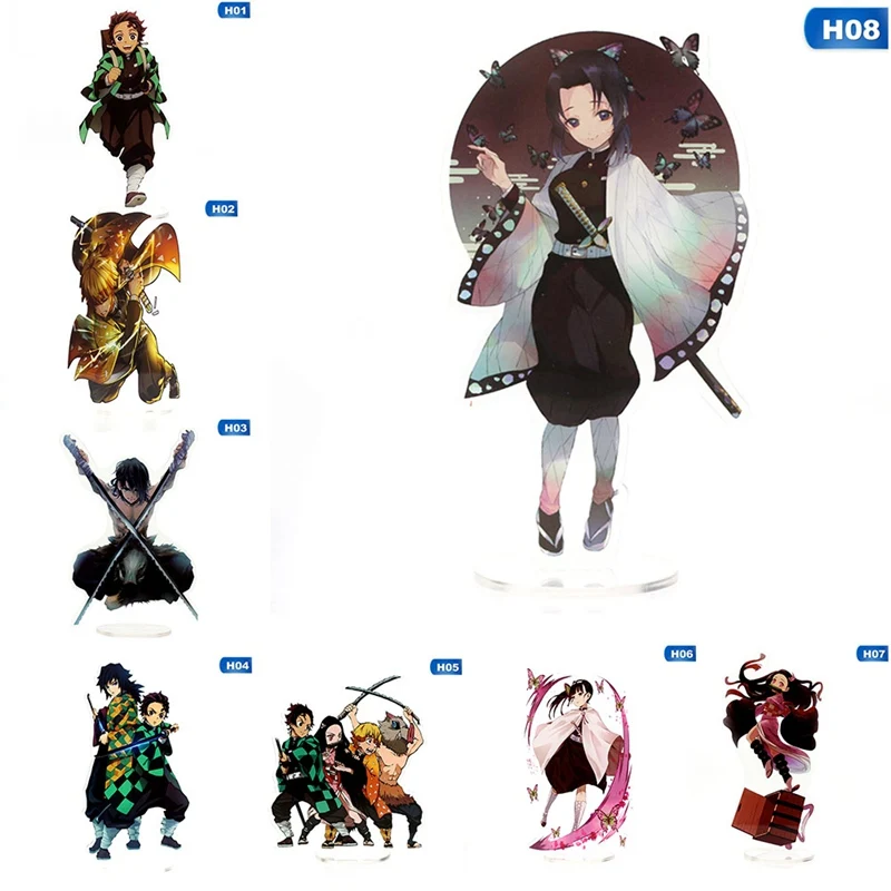 Японское аниме Demon Slayer: Kimetsu No Yaiba Kamado Tanjirou Kamado Nezuko фигурка на акриловой подставке модель настольного декора Косплей