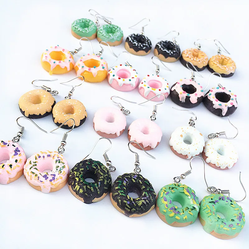 21 Ete Boucles D Oreilles Goutte Mignon Nourriture Gateau Beignets Belle Bande Dessinee Boucles D Oreilles Drole Fete Filles Bijoux Cadeaux Aliexpress