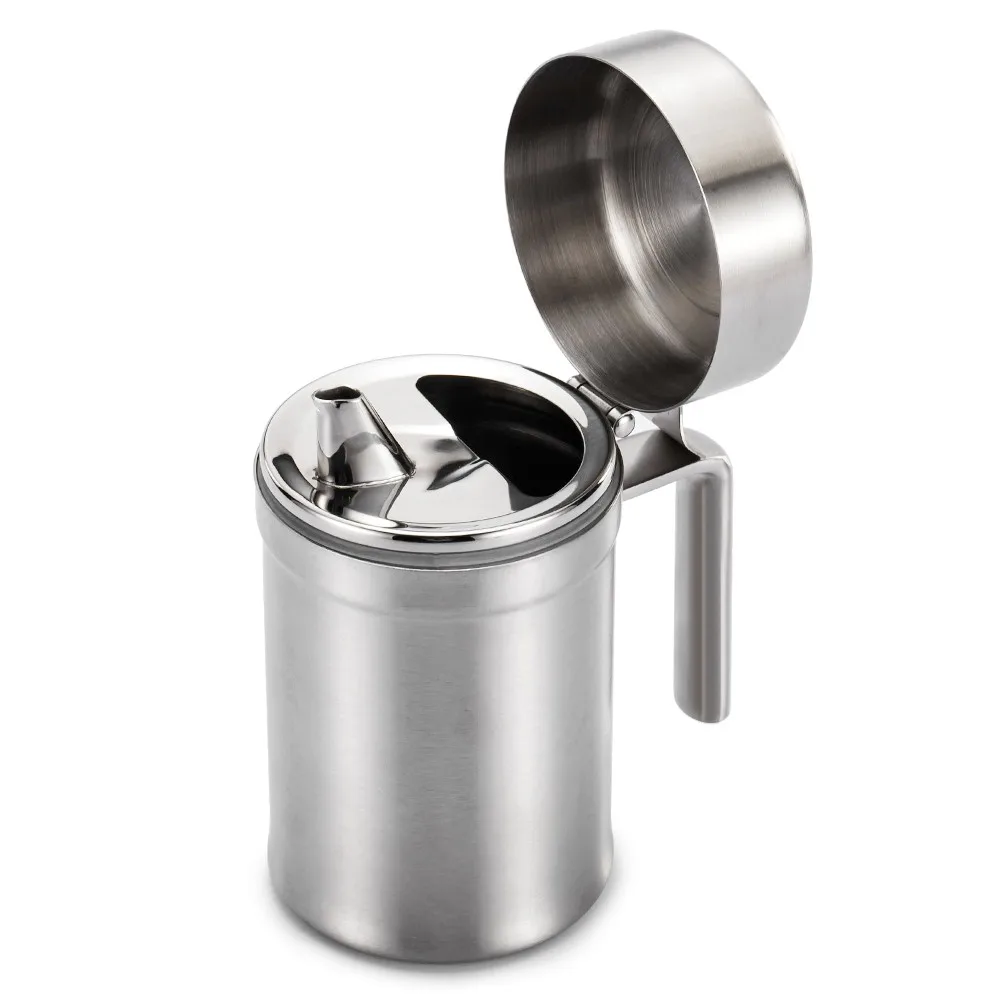 

Stainless Steel Oil Dispenser Oil Pot Olive Oil Can Edible Oil Dispensing Bottle Leak-proof Oil Container