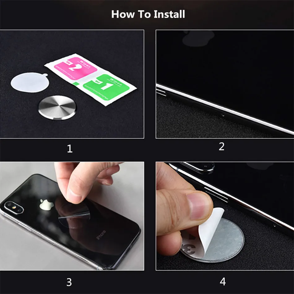 Plating-Iron-Stickers-on-Magnetic-Car-Phone-Holder-for-Xiaomi-Huawei-Universal-Metal-Plate-for-Mount (4)