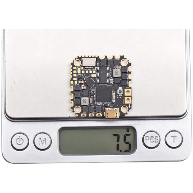 JHEMCU GH743AIO MPU6000 H743 OSD Dual BEC Flight Controller BLHELIS 40A 4in1 ESC 3-6S 30X30mm for RC FPV Racing Freestyle Drones