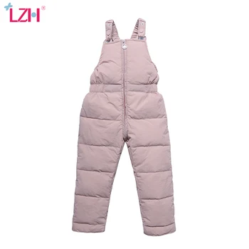 

LZH 2020 Autumn Winter Fashion Baby Boys Girls Overalls For Girls Jumpsuit Children Rompers Kids Warm Down Pants Boys Clothes