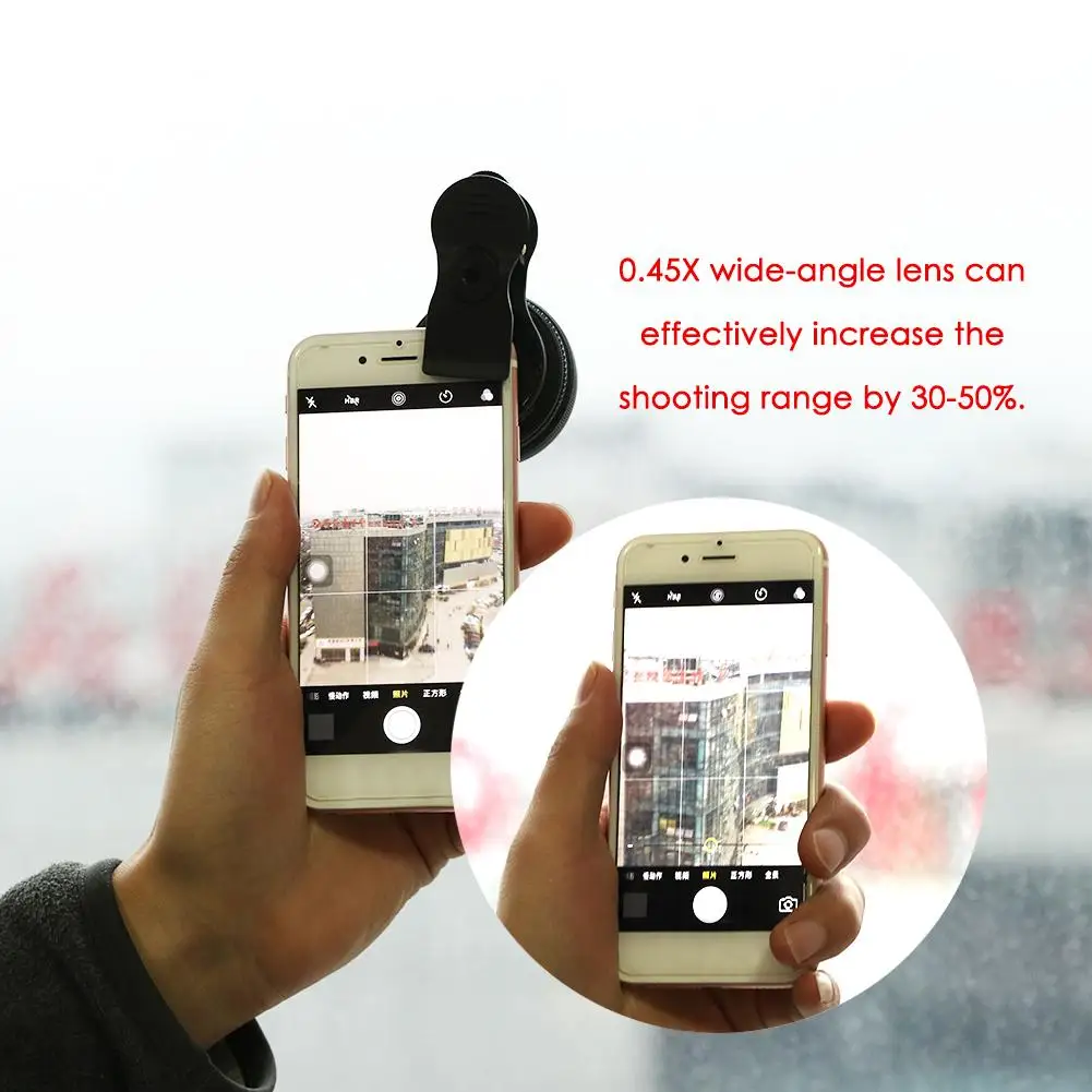 

18X Camera Zoom Optical Telescope Telephoto Lens 0.45X Wide Angle Lens for Smartphone with Adjustable Tripod Mobile Phone Lens