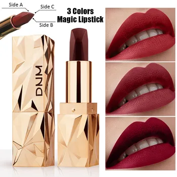 

New 3 Colors Chaging Waterproof Matte Lipstick Lip Tint Non Stick Long Lasting High Quality Gift for Girl Friend DNM Brand