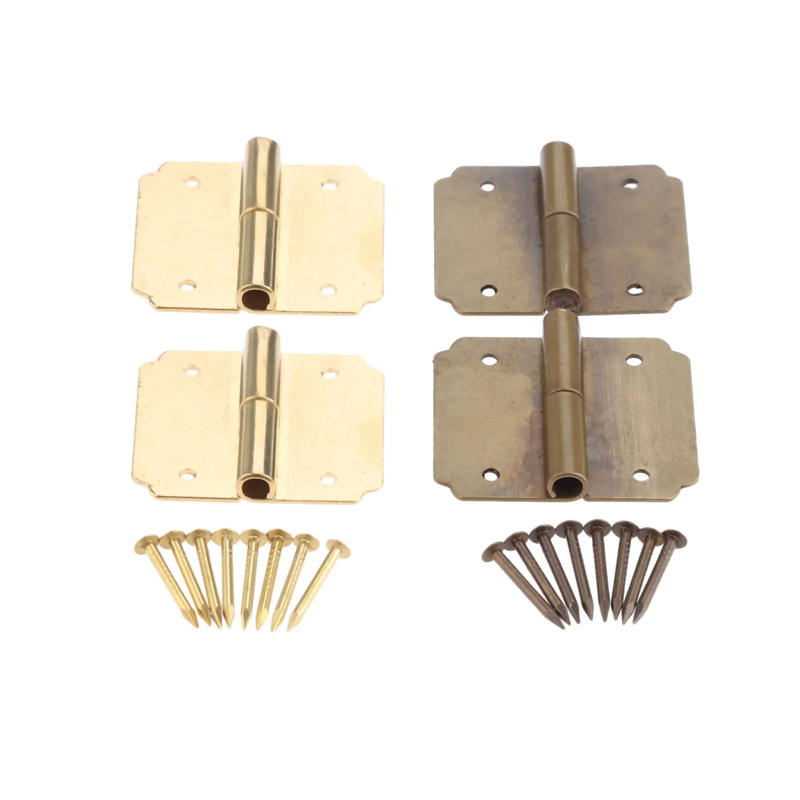 Dreld 2pcs 33*29mm Brass Furniture Hinges Drawer Door Hinge