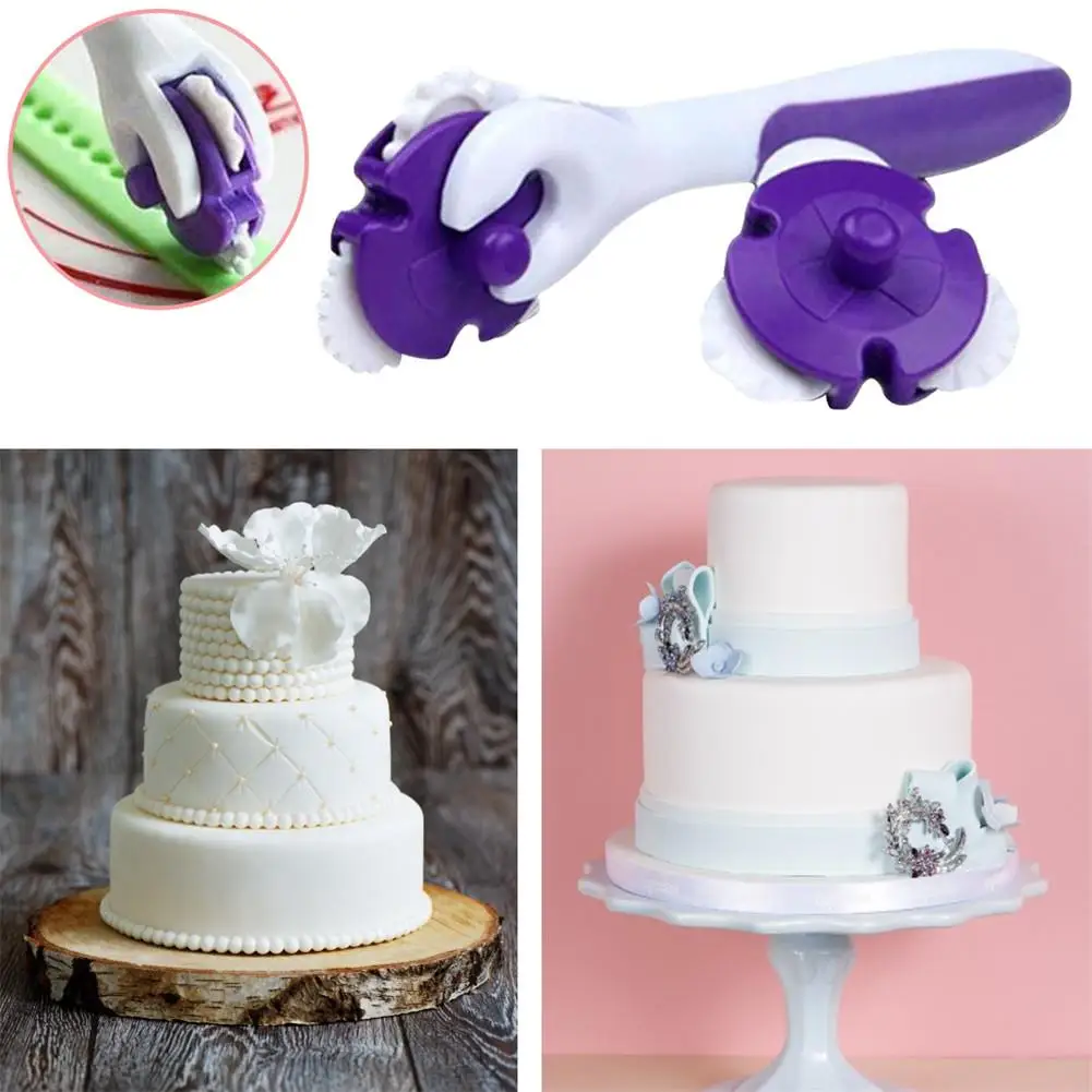 Magic Roller Knife Wheel Cutter Bakeware Pastry Embossing Die Cake Flower Printer Fondant Baking DIY Decorating Tools |
