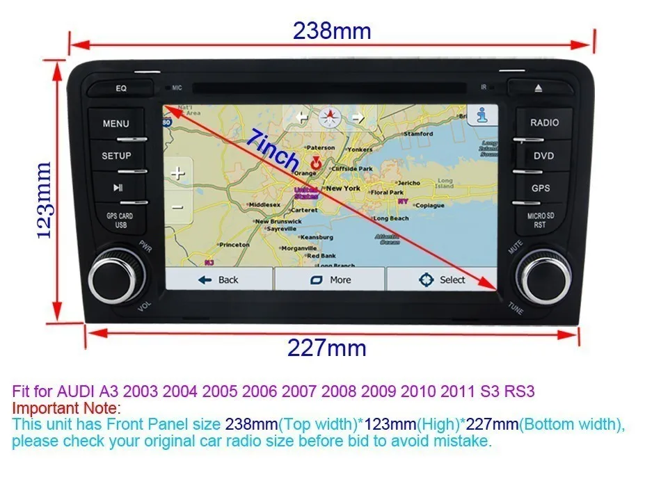 Flash Deal Car Radio DVD Android Unit Intelligent Multimedia Player GPS Navigator For Audi A3 2003 2004 2005 2006 2007 2008 2009 2010 2011 4