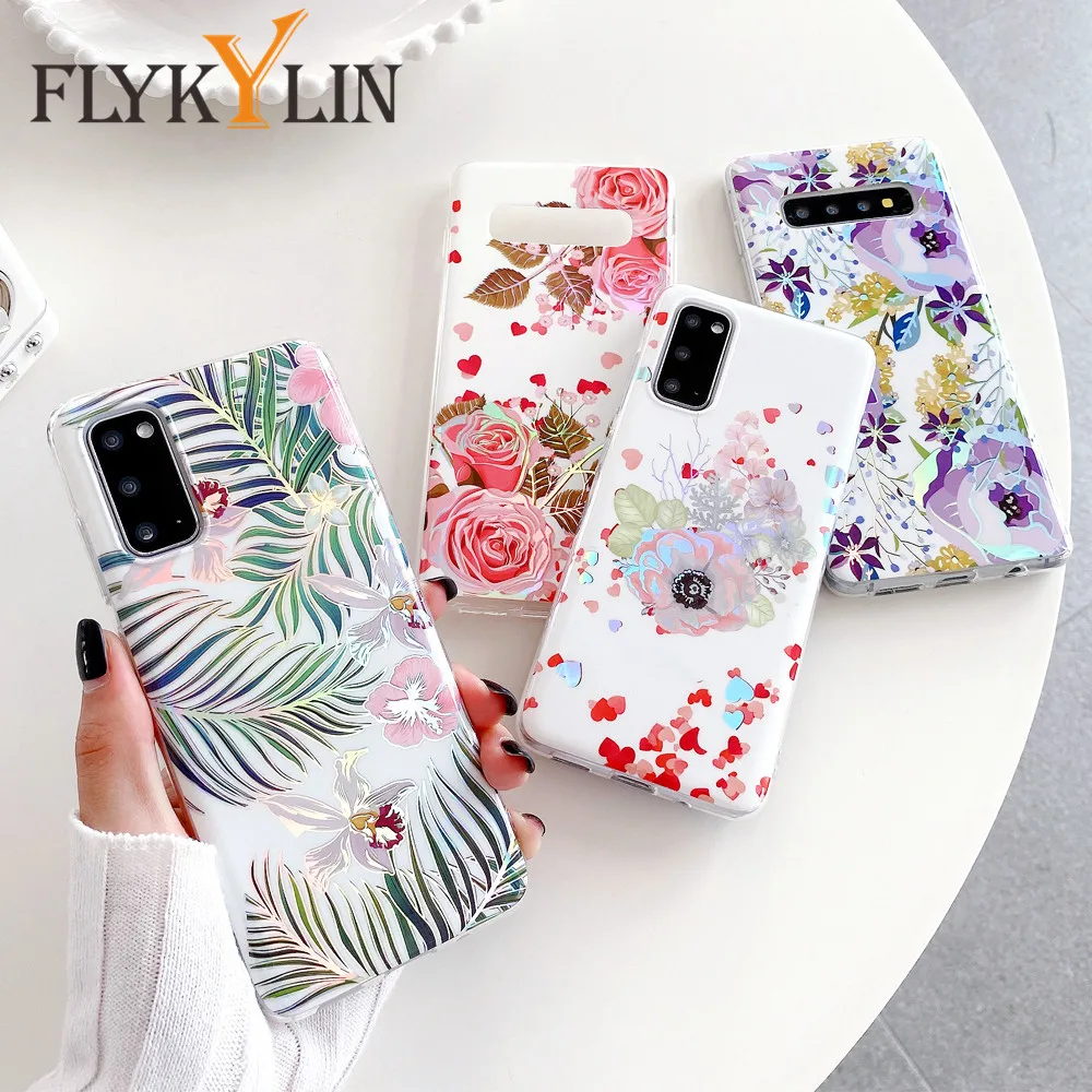 FLYKYLIN Роскошный чехол для Samsung A51 A71 S20 Note 20 Ultra S8 S9 S10 9 10 Plus Силиконовая задняя крышка