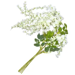 Промо-акция! Искусственный шелк Виноградная лоза ратта шелк висящий цветок Свадебный декор, 6 шт. (белый)