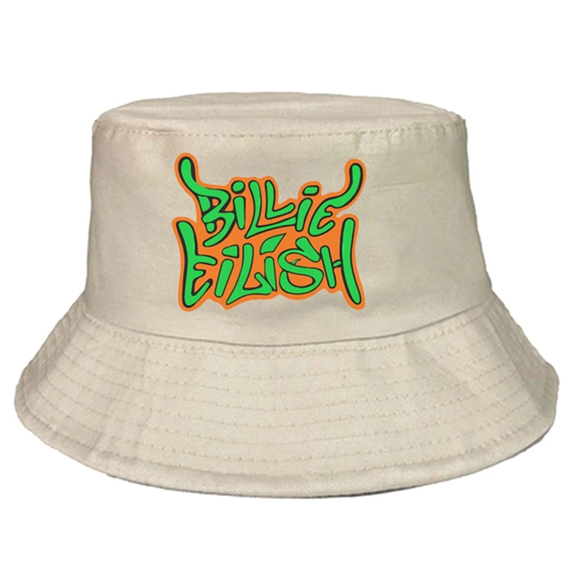 New Fashion Billie Eilish Bucket Hat Women Men Winter Cap Harajuku Hip Hop Cap - Цвет: BG