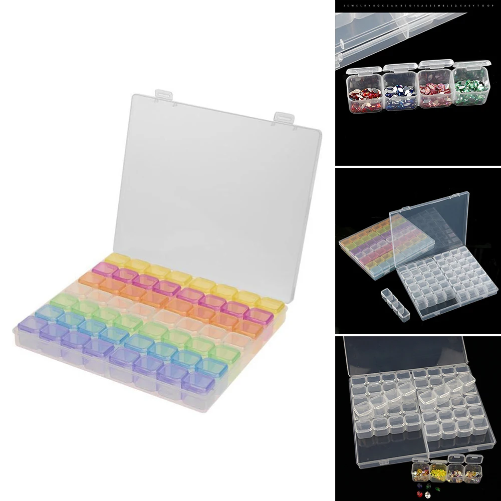 Органайзер для ювелирных изделий 56 ячеек прозрачные линии аксессуары рисования