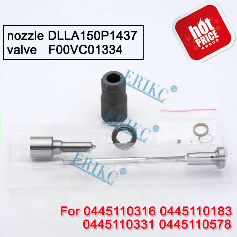 

ERIKC 0445110316 0445110183 Injector Overhaul Kit Nozzle DLLA150P1437 0433171889 Valve F00VC01334 For Bosch FIAT GROUP FOED OPEL