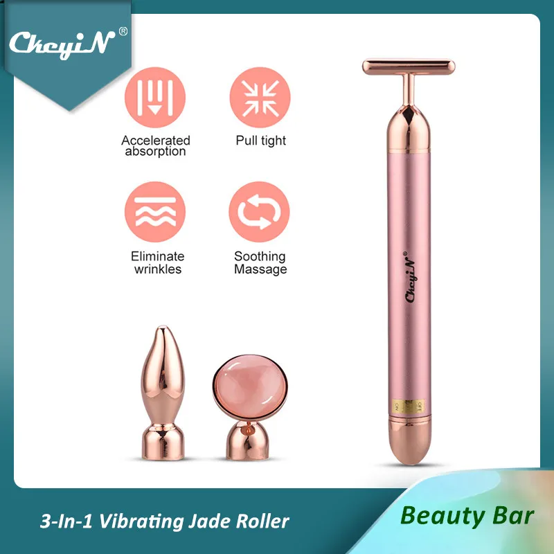 Get This Facial-Massager Vibrating Jade-Roller Face-Lift Beauty-Bar Rose Quartz Electric Anti-Aging 5BypzmO7q
