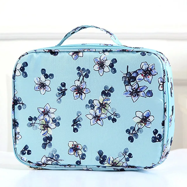 flower A Прямая поставка сумка для косметики в дорогу сумки высококачественное хранение косметички женская косметичка портативные стиральные наборы туалетных принадлежностей - Цвет: flower A