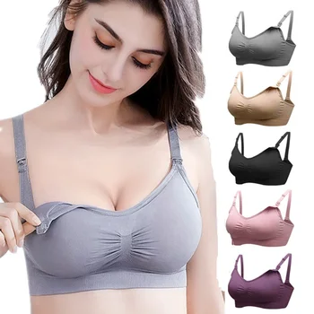 

Maternity Nursing Bra Breastfeeding Bras Pregnant Women Feeding soutien gorge allaitemWire Free Pregnancy Underwear Clothing