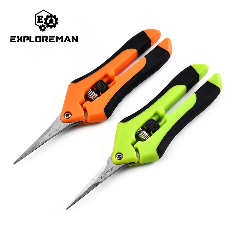 Garden Pruning Shears Fruit Picking Scissors Household Potted Trim Weed Branches Small Gardening Stainless Steel Tools | Инструменты