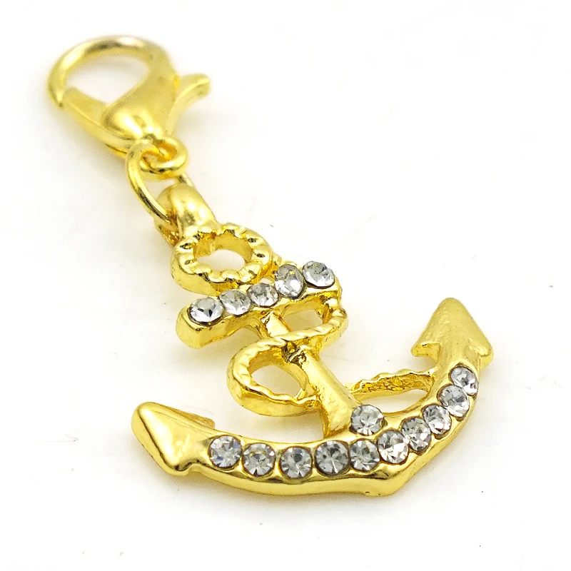 JINGLANG с подвеской, стразы, крючок для копья, Шарм для женщин, для изготовления ожерелья, Сумка с браслетом, одежда, подвеска, ювелирное изделие, 1 шт