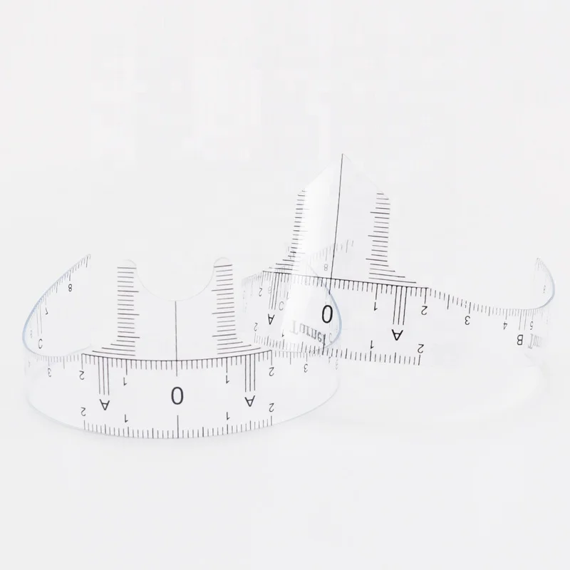 

New Arrival Eyebrow Grooming Stencil Shaper Ruler Measure Tool Makeup Reusable Eyebrow Ruler Tool Measures