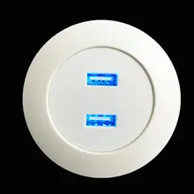 Креативные аксессуары для мебели аппаратные средства круг через перекрестную проводку Универсальный последовательный автобус Мобильный телефон планшет подключение USB