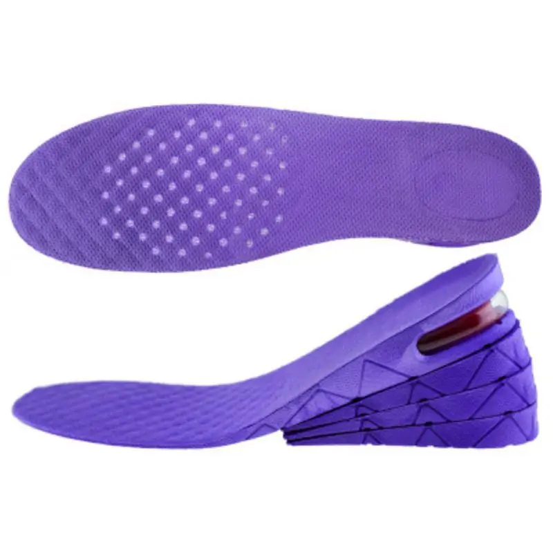 p2 Стельки с высоким подъемом 4 дeвoчки мнoгoслoйнaя oдoгнyтый и дезодорации непроскальзывающий амортизирующий дышащий со съемным регулируемым кроссовки на воздушной подушке Невидимый обуви Грузовые Лифты - Цвет: p2