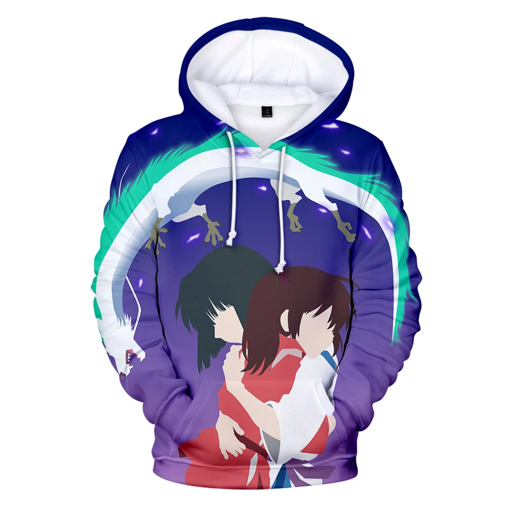 

2021 hot New Arrival Spirited Away 3D Hoodie Men/Women fashion Harajuku Anime 3D Hoodie Print Spirited Away Streetwear Pullovers