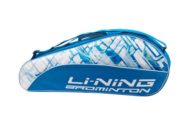 Li-Ning бадминтон сумка для ракеток для 3 пакетов нагрузки полиэстер подкладка профессиональные ракетки спортивные сумки ABJP062 ZYF347
