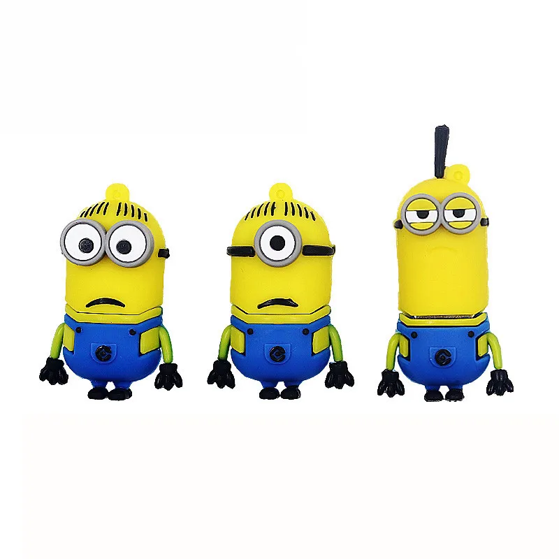 Новинка года, флеш-накопитель happy usb, 32 ГБ, 16 ГБ, 8 ГБ, 64 ГБ, 128 ГБ, милый мультфильм, Гадкий я, флеш-накопитель