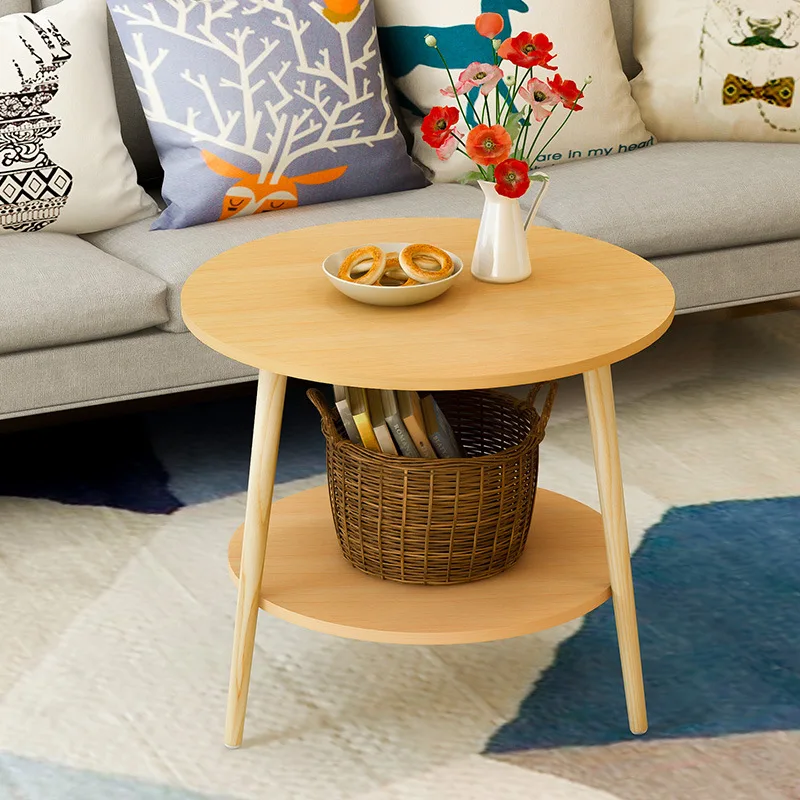 

Small round Teapoy Table Simple Living Room Small Apartment Sofa Side Table Small Apartment Northern European-Style Small Table