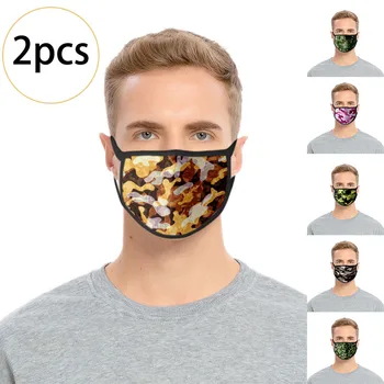 

2pc Anti-dust Reusable Mouth Cloth Pocket Mascarilla Mouth Cover Gasket Set Washable And Reusable Cotton Maska Mascarillas 2020