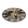 Luxury Abstract Fluid Art Painting Modern Design Wall Clock Black Gold Marble Printed Clock Silent Movement Watch For Bedroom 2