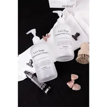 Белый дозатор для шампуня и мыла, бутылка Ins Chic, прозрачный пластик, для путешествий, дома, портативная бутылка для хранения жидкого пресса, 500 мл